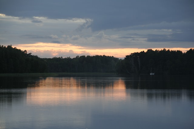 jezioro i las na Mazurach